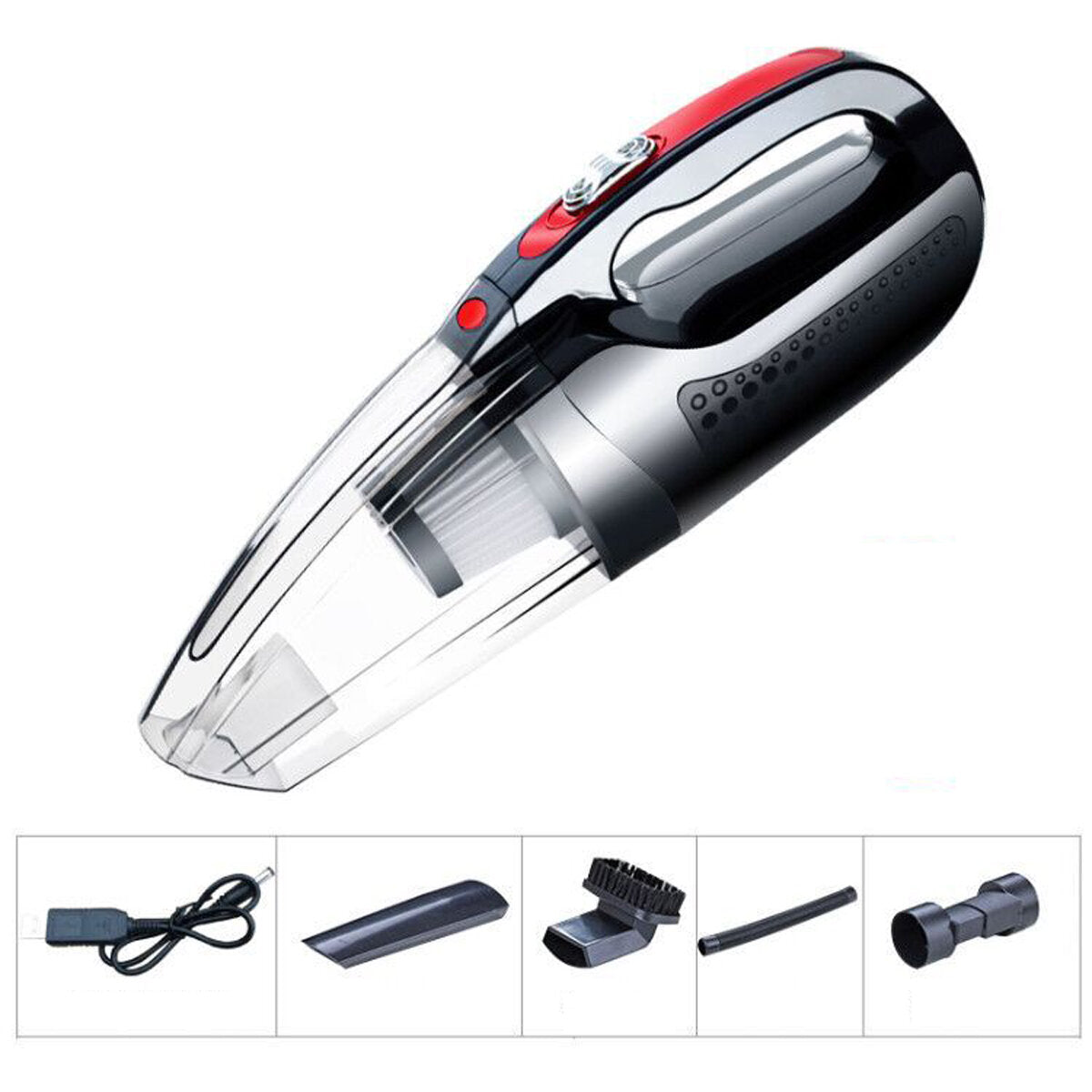 120W Handheld Car Vacuum Cleaner, 12V/5V, 4000Pa Suction, Portable Wet/Dry for Home and Auto