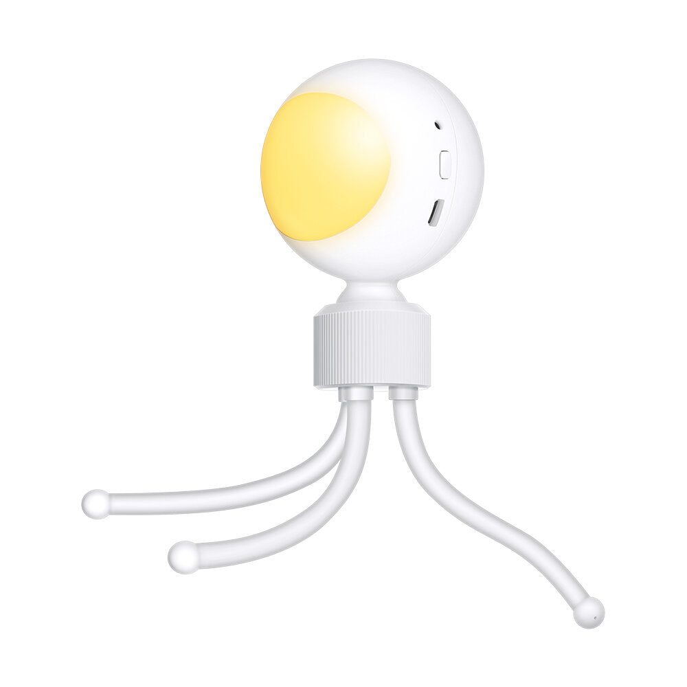 Nachtlicht mit intelligenter akustooptischer Steuerung – 3200 K Farbe, Aufladen über USB, 360 Grad verstellbar, wiederaufladbare Lesetischlampe