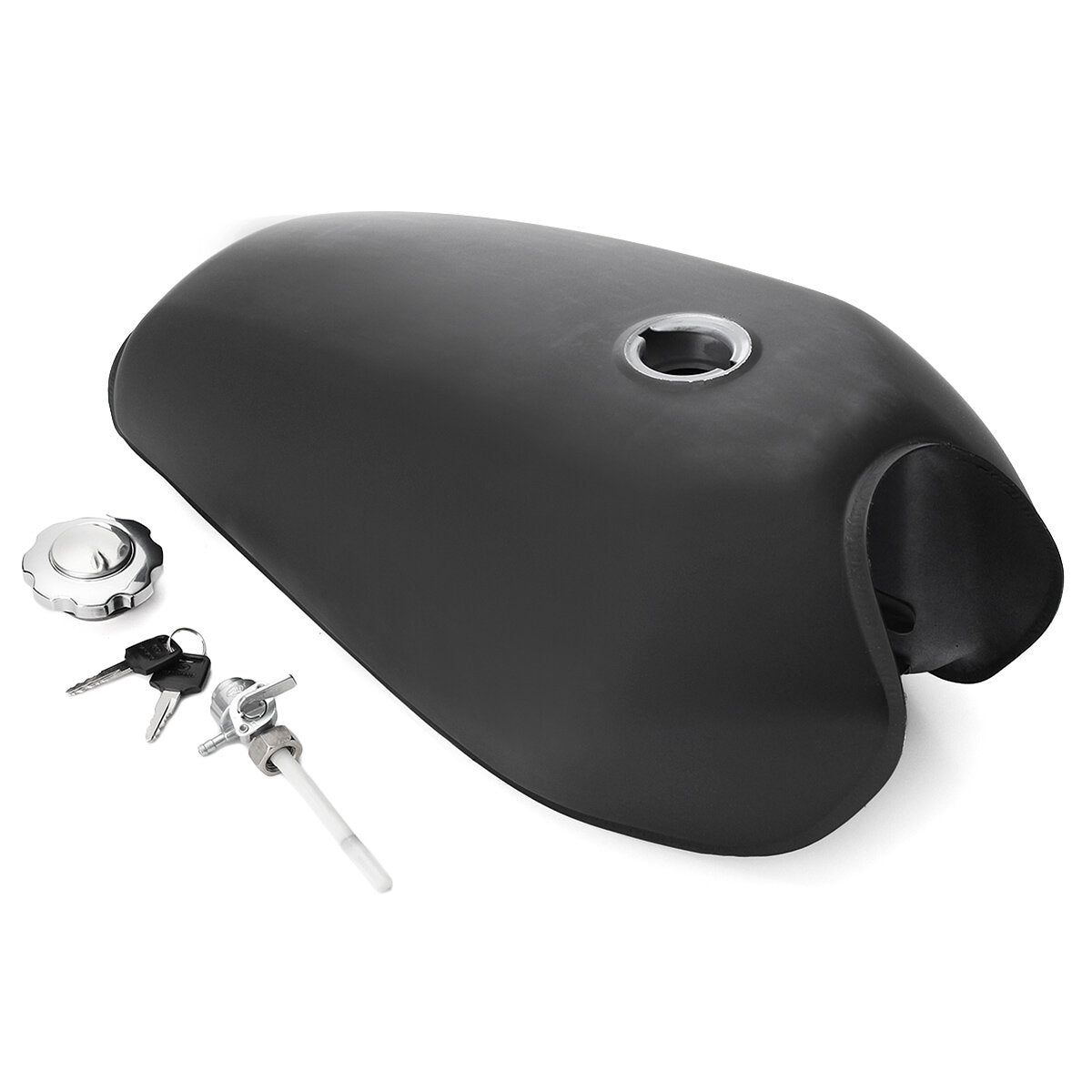 9L Fuel Gas Tank with Cap, Switch, and Key for Honda CG125 Retro Vintage Racer Motorcycle AA001