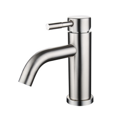 Lead-Free Stainless Steel Bathroom Basin Faucet - Single Handle, Hot & Cold Mixer Taps with Hoses