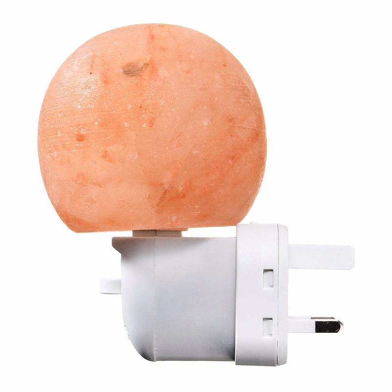 Mini Hand Carved Natural Crystal Himalayan Salt Night Light Wall Lamp - Cute Gift Idea