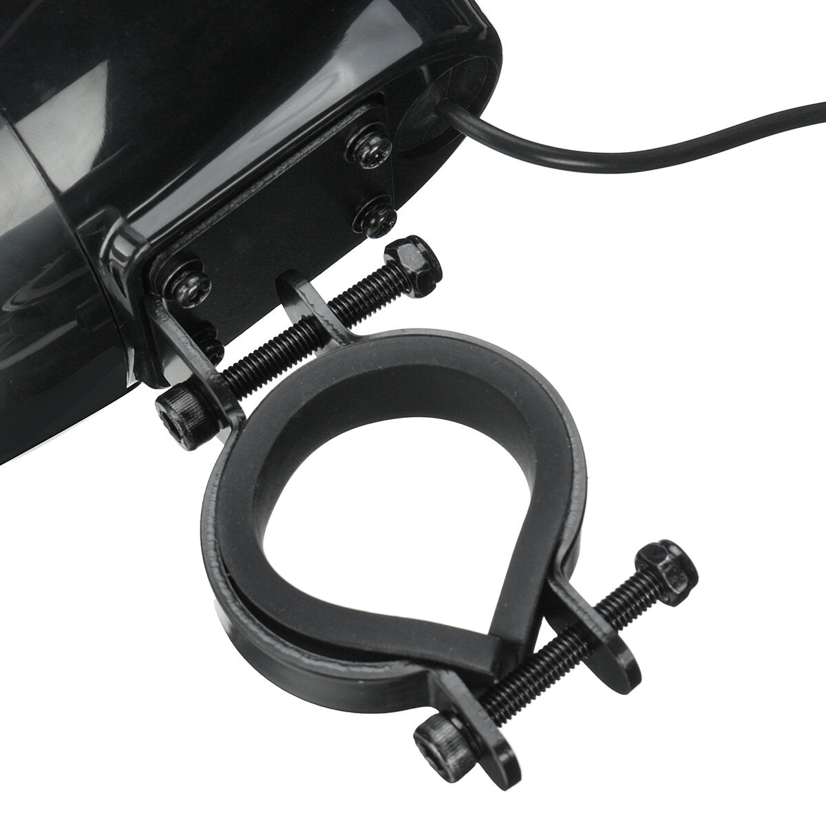 300W 4" Silver/Black Motorcycle Bluetooth Speakers, FM Radio, Waterproof Stereo for ATV/UTV/Cart