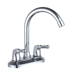 Steel Kitchen Mixer Tap with 2 Handles and Hot/Cold Sink Sprayer