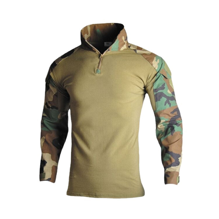 Men's Tactical Camouflage Long Sleeve Army T-Shirt - Breathable Outdoor Sports, Climbing, Fishing Clothing