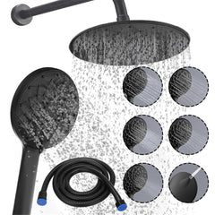 8.7" 2-in-1 Round Rainfall Shower Head with Ceiling Sprayer and Filter for Bathroom