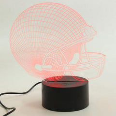 Colorful Rugby Hat 3D Touch Control USB LED Desk Lamp Night Light