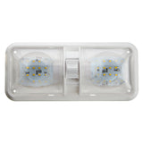 12V LED Interior Double Dome Ceiling Light 6.5W 4500K White for RV, Boat, Camper, Trailer