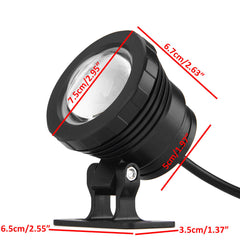 10W RGB LED Underwater Spotlight for Fountain, Pool, Pond - Waterproof with Remote Control