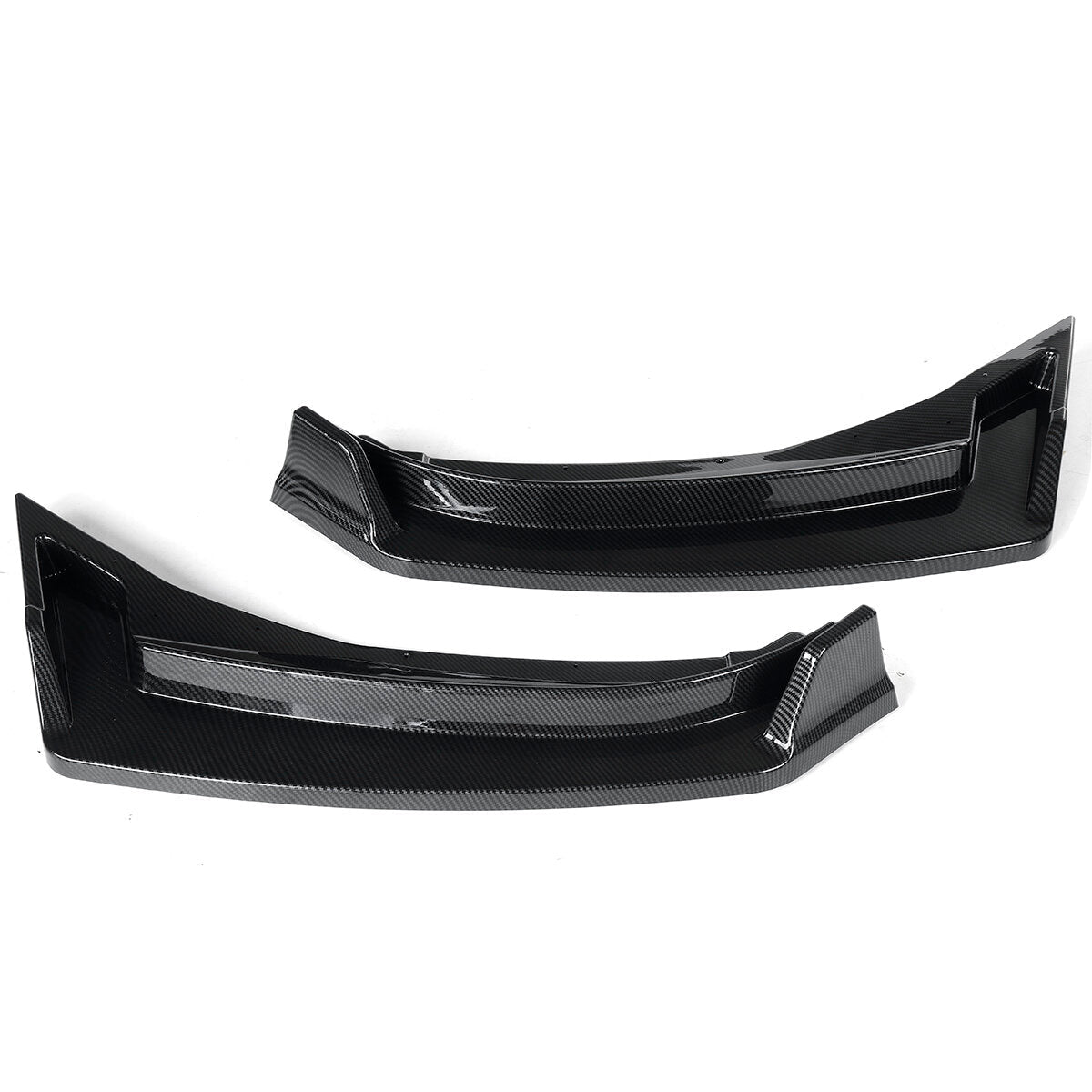 3Pcs Carbon Fiber Look Car Front Bumper Lip Kit Spoiler Diffuser Protector Cover