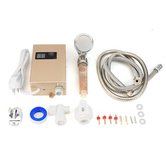 3000W Mini Electric Instant Hot Water Heater with LCD Display for Bathroom and Kitchen Showers