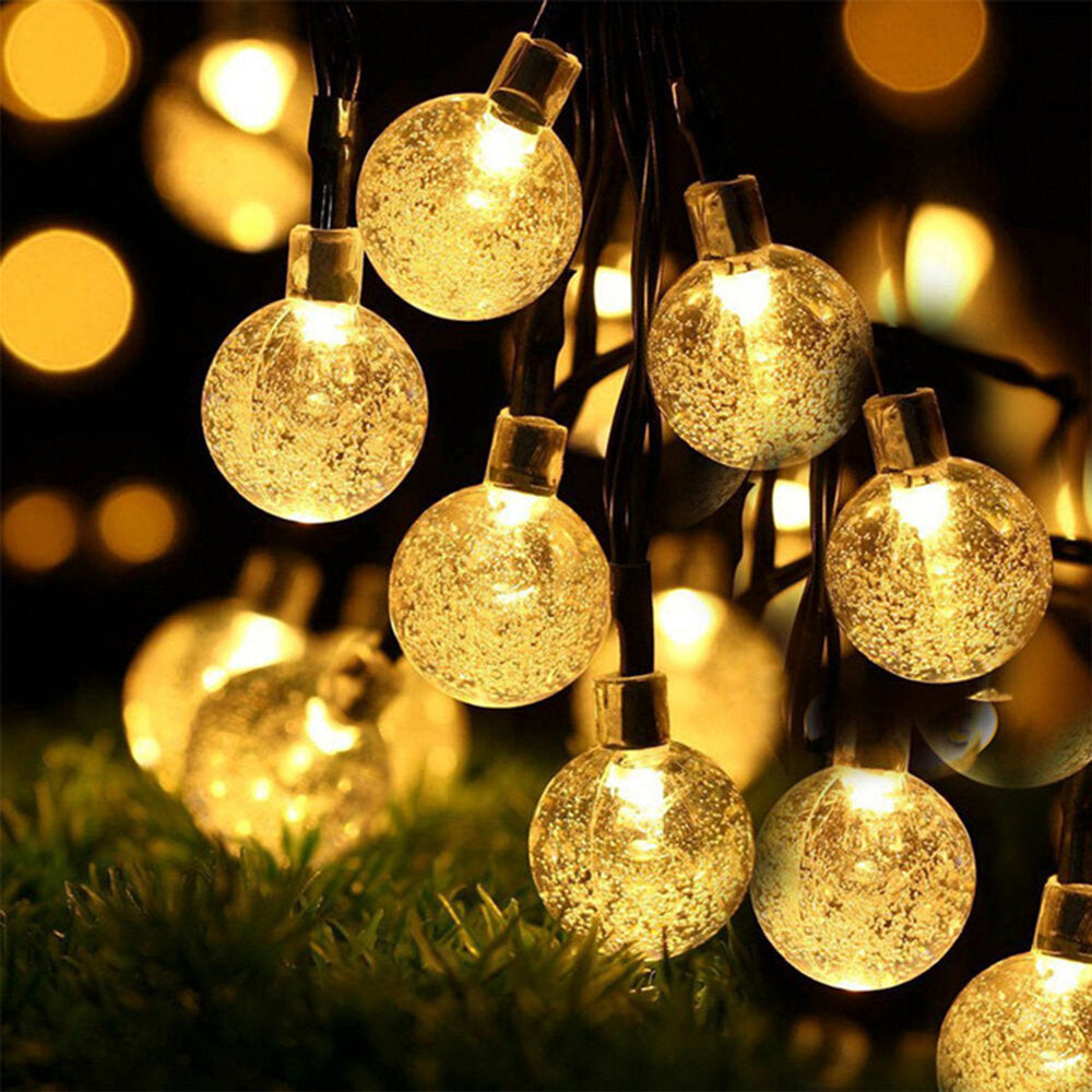 50 LED 7M Solar String Lights Outdoor Waterproof, 8 Modes Globe Lights for Garden Decoration