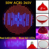 50W E27 LED Bulb for Plant Growth - 640 Red & 160 Blue Spectrum, Ideal for Greenhouse Seedlings