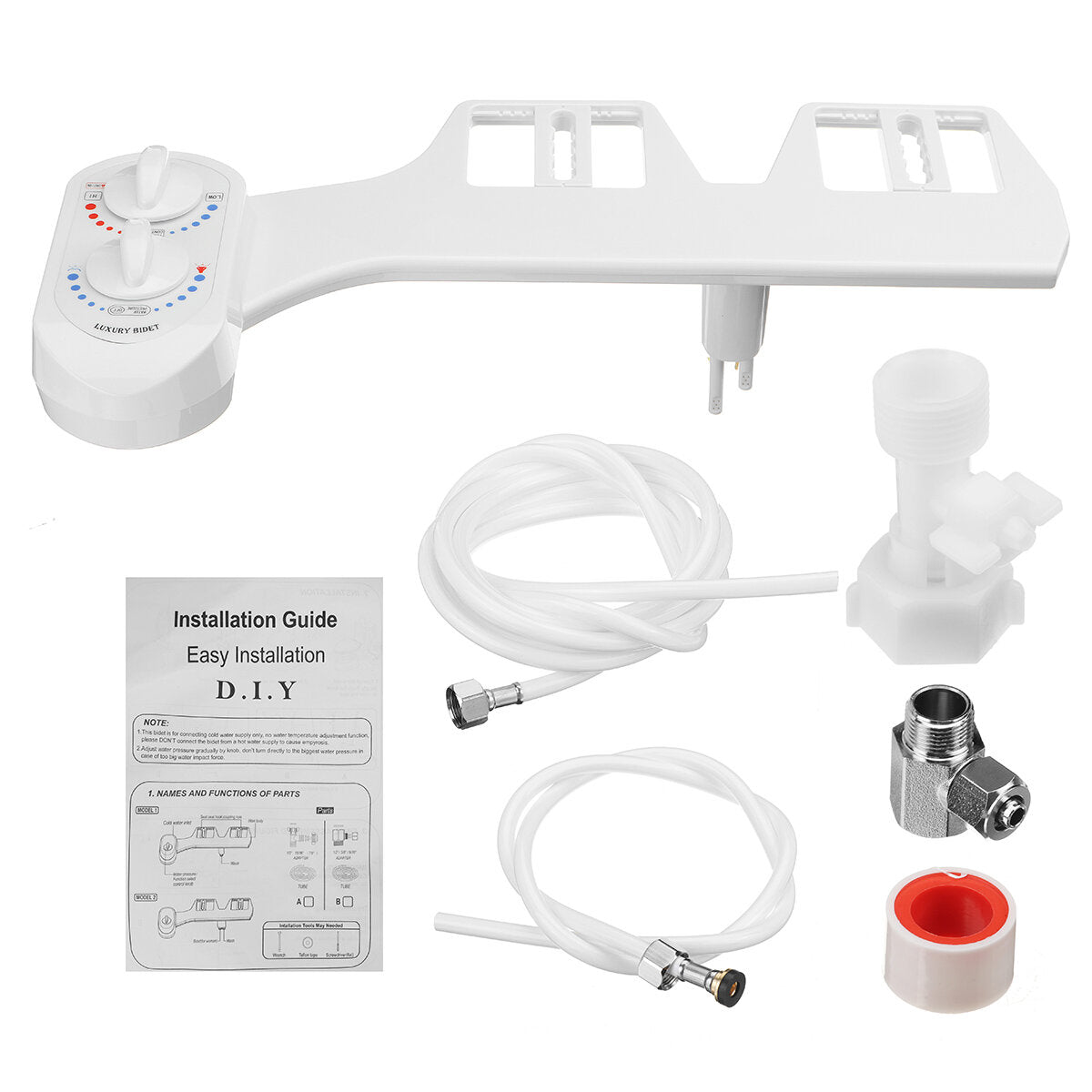 Smart Bidet Toilet Seat with Nozzle Fresh Water Wash Spray Cleaning Device