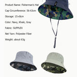 Folding Camping Fishing Cap - Windproof Outdoor Bucket Hat for Hiking and Trekking