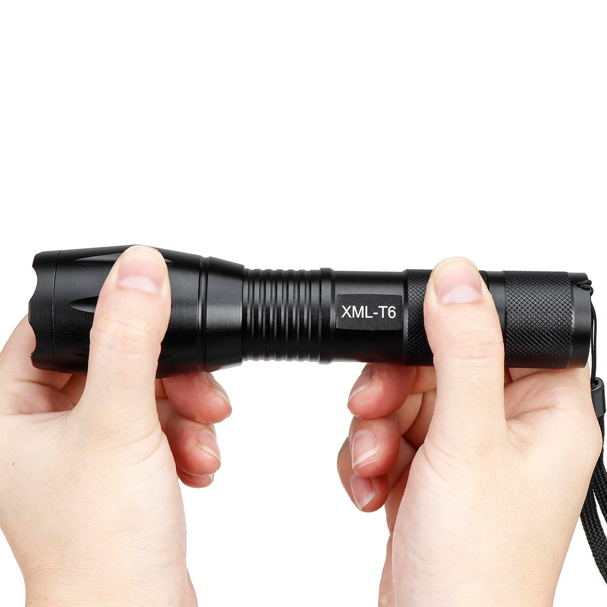 10W Rechargeable LED Flashlight - 5 Modes Tactical Torch with 18650 Battery, US/EU/UK Plug