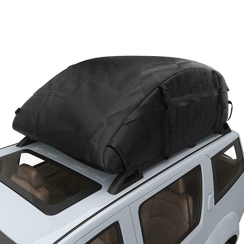 20 Cubic Car Cargo Roof Bag - Waterproof Rooftop Luggage Carrier, Black, 51x39x17"