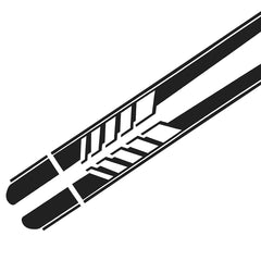 2PCS Car Side Stickers Body Decals Long Stripes for Mercedes Benz C-Class Racing