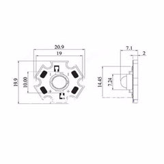 1W High Power LED PCB Bulb Beads Chips for Car, Indoor Reading Lamp, Aquarium with Heat Sink