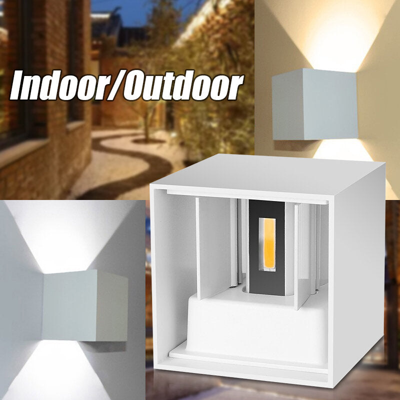 Wasserdichte 7W Aluminium Cube COB LED Wandleuchte - Moderne 220V Heimbeleuchtung