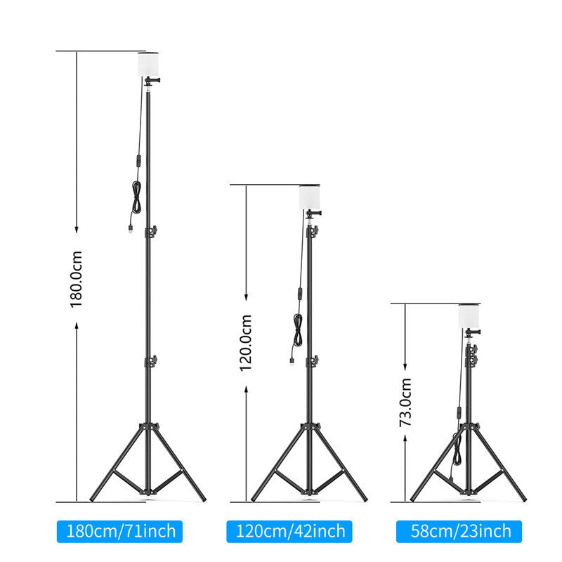 84 LEDs 1680LM Adjustable 1.8m LED Camping Light with Tripod 6500-7000K Brightness for Camping, Maintenance, Photography