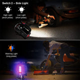 Portable LED Flashlight - Strong Light, USB Rechargeable, Power Display, Searchlight Torch