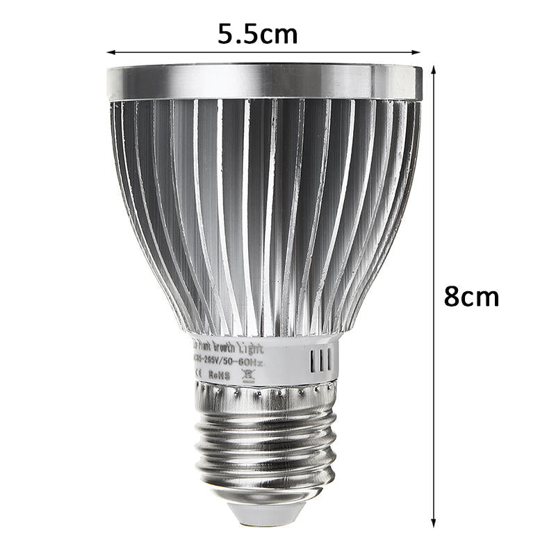 Full Spectrum LED Grow Light Bulb E27 2835 SMD for Plants, Hydroponics, Aquarium AC85-265V