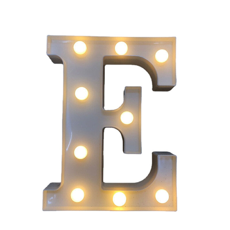 LED English Letter & Symbol Pattern Night Light - Home Decor for Bedroom, Birthday Party, Proposal