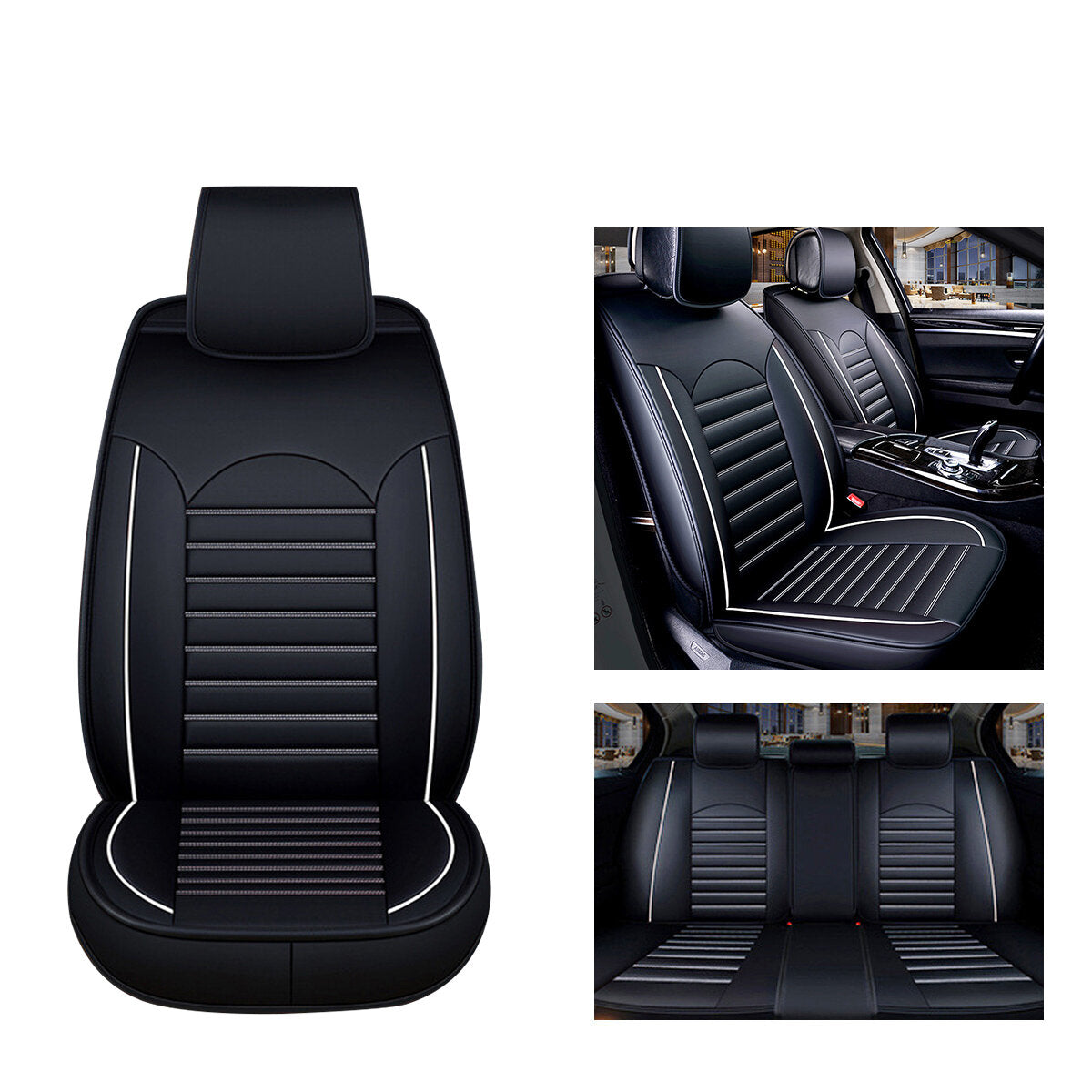 Universal PU Leather Car Seat Mat Cover - 4 Colors, Wear-resistant, Breathable Cushion Pad