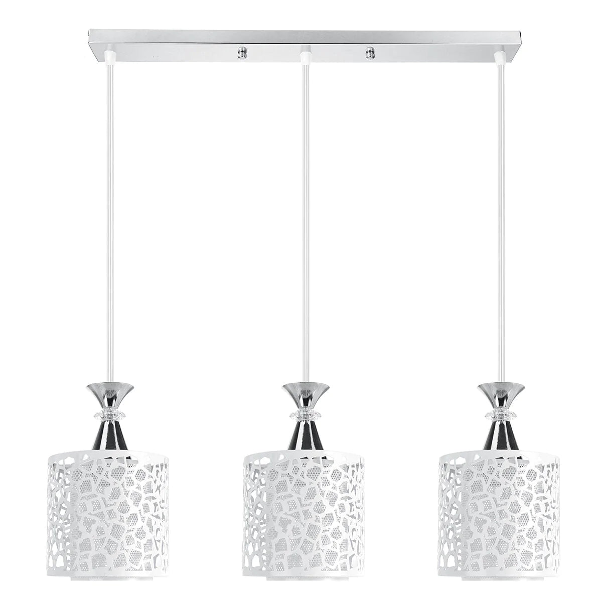 Modern Adjustable Loft Glass Ceiling Pendant Light for Dining Room - Lamp Shade Only, No Bulb Included