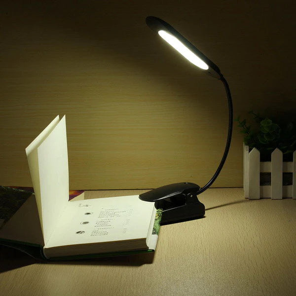 Rechargeable LED Clip Lamp - Adjustable, Eye Protection, Flexible Night Light