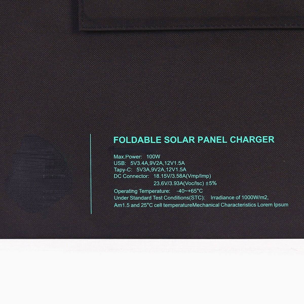 100W 18.15V Foldable Waterproof Shingled Solar Panel - Portable Monocrystalline Charger for Car, Camping, Phone