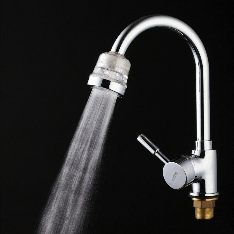 360 Degree Rotate Tap Bubbler Filter Aerator - Water Saving Device for Kitchen & Bathroom Faucets, ABS Material