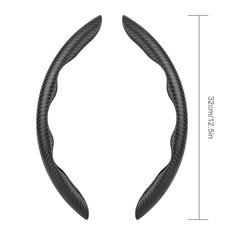 2 PCS Carbon Fiber Look Universal Non-Slip Car Steering Wheel Booster Covers