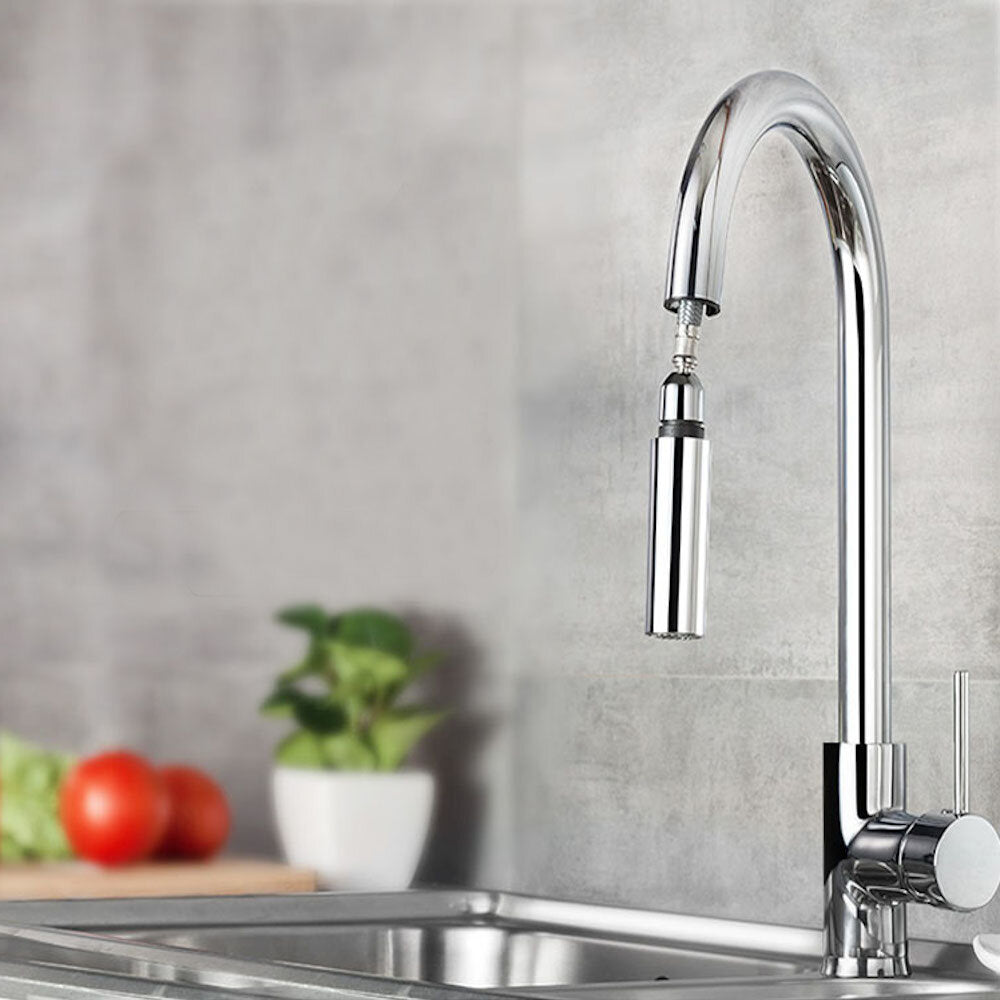 360 Degree Swivel Chrome Kitchen Faucet with Brass Sprayer - Pull Out Sink Mixer Tap