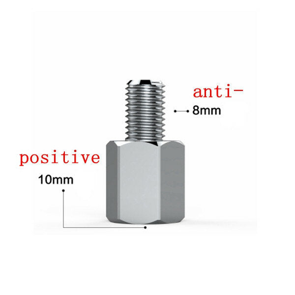 Motorcycle Rear View Mirror Adapter Screw 8mm to 10mm Conversion Positive/Negative Threads