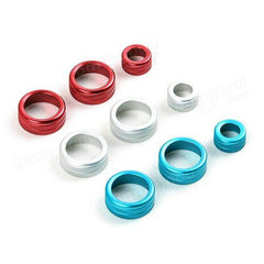 3pcs Car Aluminum Decorative Covers for BMW 5, 6, 7 Series Stereo A/C Knob Rings
