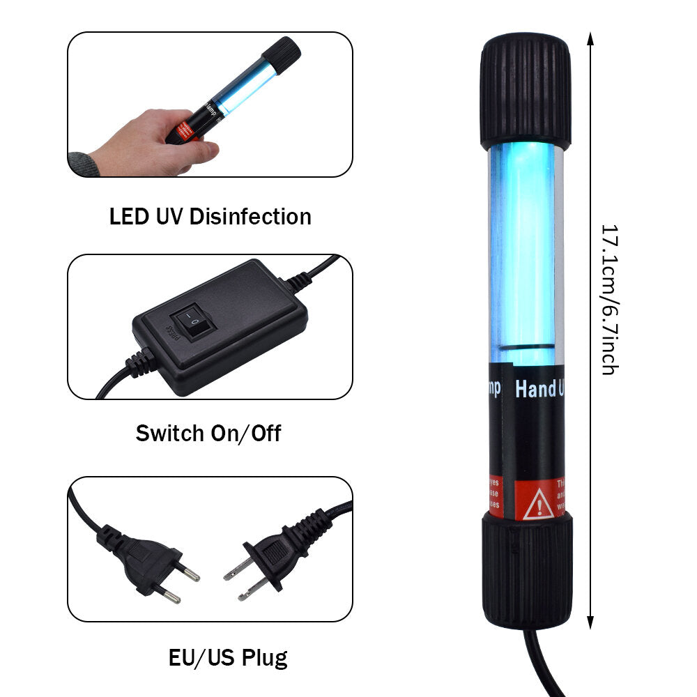 Tragbarer UV-UVC-Lichtsterilisator, keimtötende Lampe zur Desinfektion zu Hause