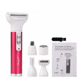 5-in-1 Women's Painless Shaver & Epilator: Face, Beard, Eyebrow, Nose Trimmer