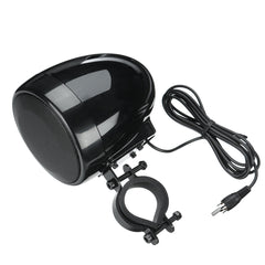 300W 4" Silver/Black Motorcycle Bluetooth Speakers, FM Radio, Waterproof Stereo for ATV/UTV/Cart