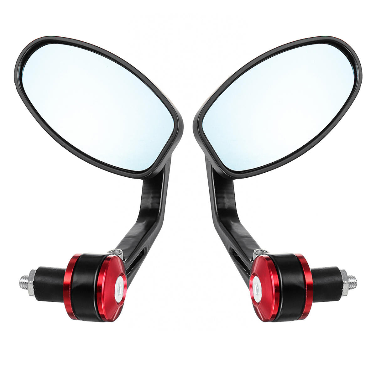 Universal Handlebar Rearview Side Mirrors for Motorcycle and Scooter - Pair, Left & Right