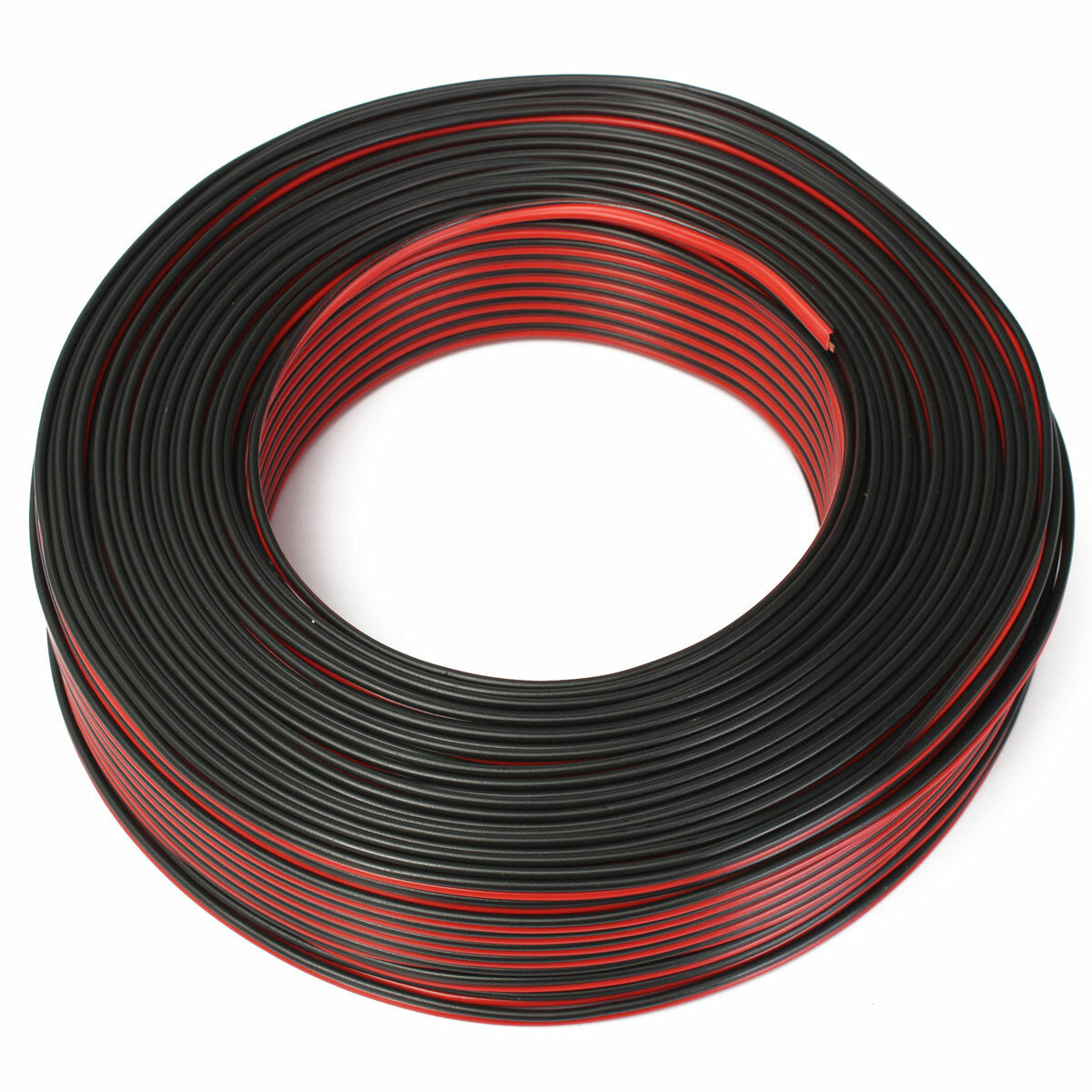 100m 2x0.50mm Audio Cable Loudspeaker Speaker Wire Black/Red HiFi Car Motorcycle