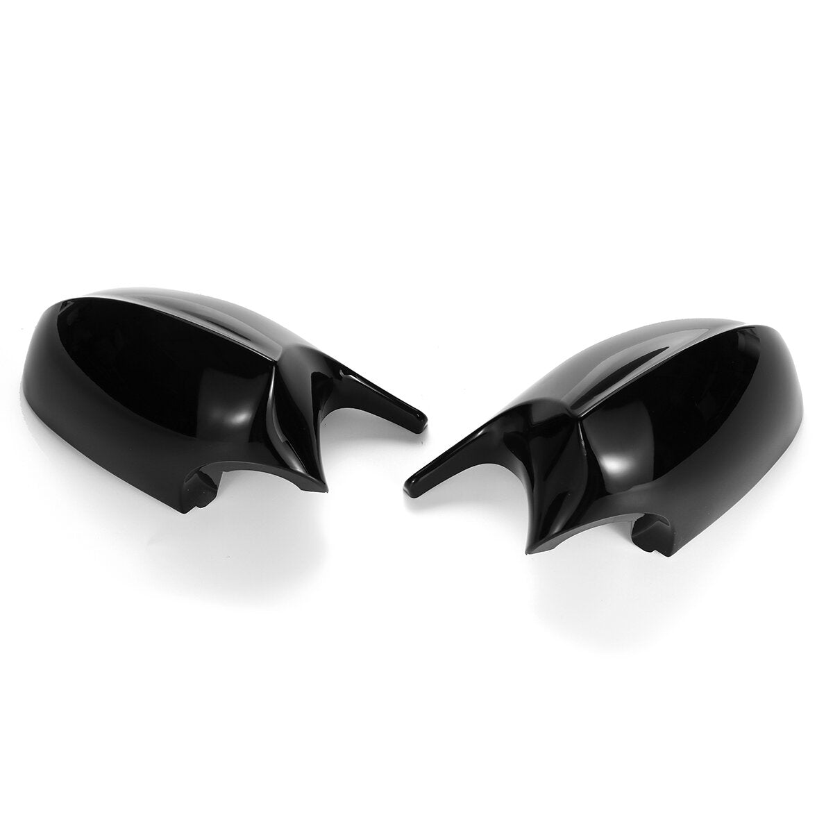 Glossy Black Car Rear View Mirror Cap Cover Replacement - Left & Right