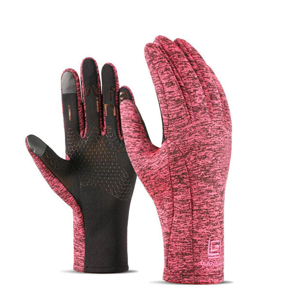 Men & Women Waterproof Velvet Touch Screen Ski & Climbing Gloves for Outdoor Sports