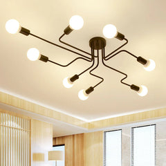 110-240V LED Ceiling Chandelier Pendant Lamp with 4/6/8 Heads for Study or Bedroom