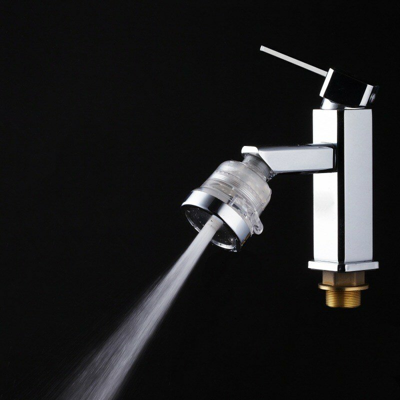 360 Degree Rotate Tap Bubbler Filter Aerator - Water Saving Device for Kitchen & Bathroom Faucets, ABS Material