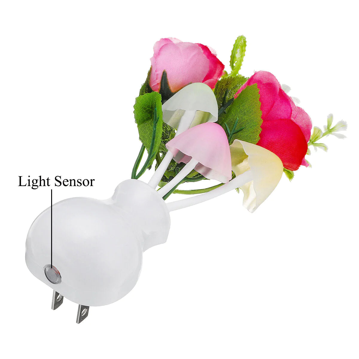 Romantic Flower Mushroom LED Night Light Sensor for Baby Bed Lamp