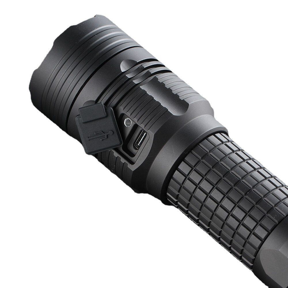 High CRI 26650/26800 Type-C Rechargeable LED Flashlight, 6800mAh, Long Battery Life, Aluminum Alloy, Strong Light Torch