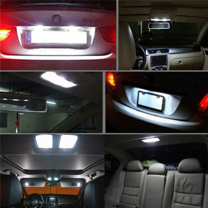 LED Featoon Dome Lights for Car Interior, Reading, Map, License Plate - White, Sizes: 31/36/39/41mm