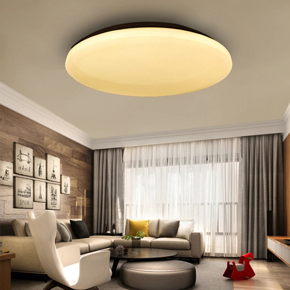 12W LED Circular Ceiling Down Light - Round Flush Mount Fixture Pendant Panel Lamp