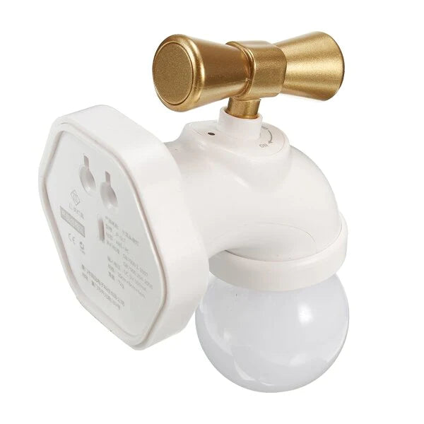 Rechargeable LED Night Light with Sound Control - Water Tap Shape, Home Wall Decor, Perfect Gift